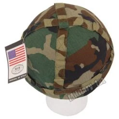 Plastic Helmet With Woodland Camo Cloth Cover -Brandit Shop helmet wood3 1