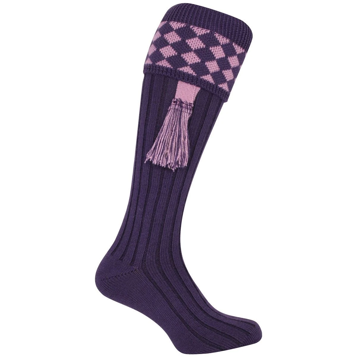 Jack Pyke Harlequin Shooting Socks Purple/Mauve 1 Jack Pyke Harlequin Shooting Socks Purple/Mauve
