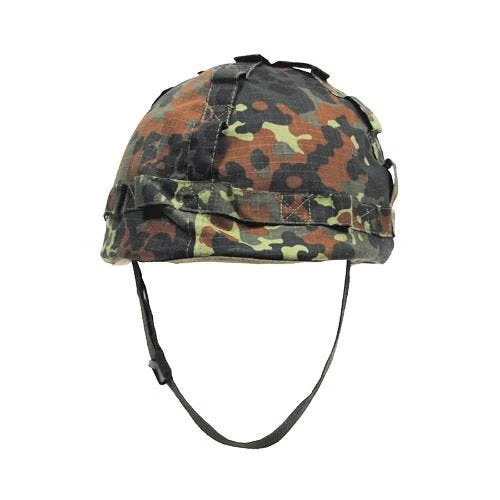 Plastic Helmet With Flecktarn Camo Cloth Cover 1 Plastic Helmet With Flecktarn Camo Cloth Cover