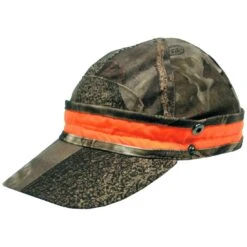 MFH Hunter Cap With Fluorescent Strip Hunter Brown -Brandit Shop mfh hunter cap brown 2 1