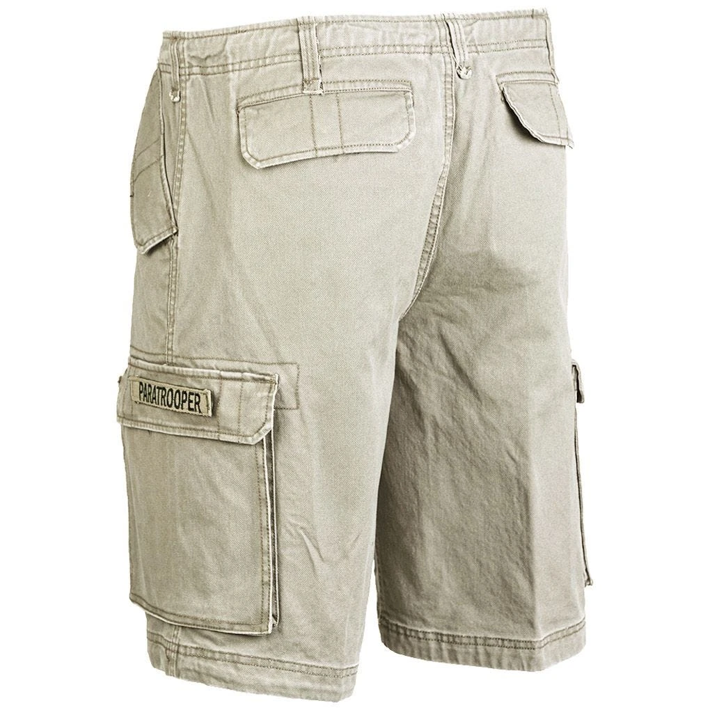 Mil-Tec Paratrooper Cargo Shorts Prewashed Khaki 2 Mil-Tec Paratrooper Cargo Shorts Prewashed Khaki - Image 2