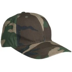 Mil-Tec Baseball Cap With Metal Buckle Ripstop Woodland