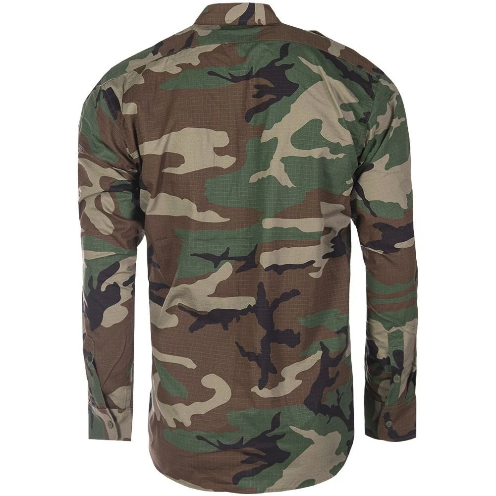Mil-Tec RipStop Shirt Long Sleeve Woodland 2 Mil-Tec RipStop Shirt Long Sleeve Woodland - Image 2