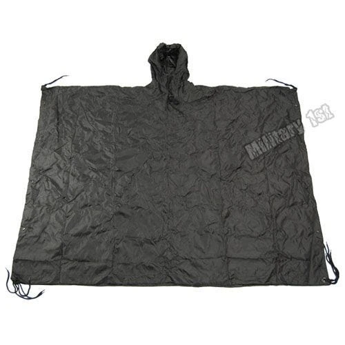 Waterproof Poncho Ripstop Black 4 Waterproof Poncho Ripstop Black - Image 4