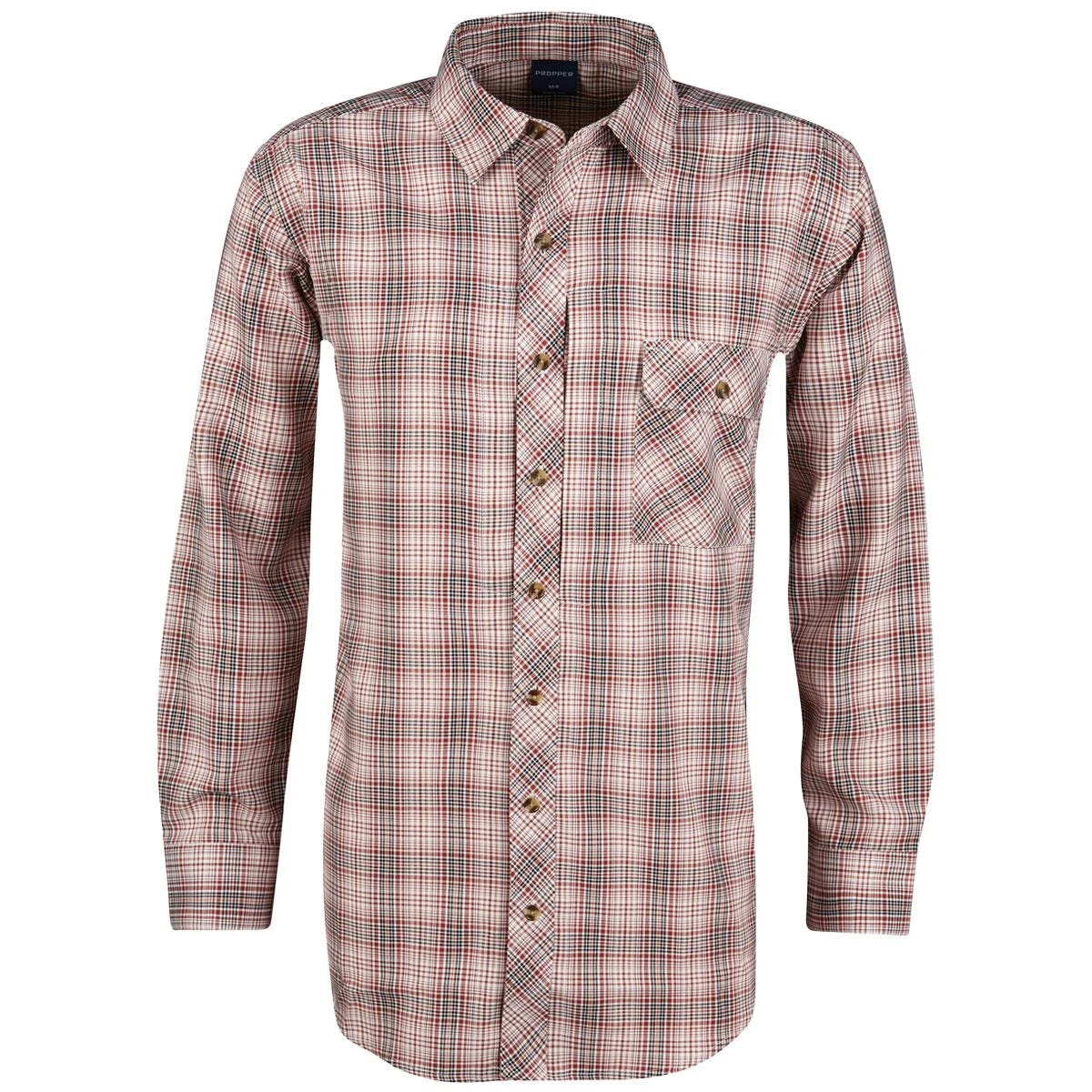 Propper Covert Button-Up Long Sleeve Shirt Barn Red Plaid 1 Propper Covert Button-Up Long Sleeve Shirt Barn Red Plaid