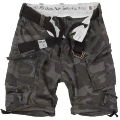 Surplus Division Shorts Black Camo