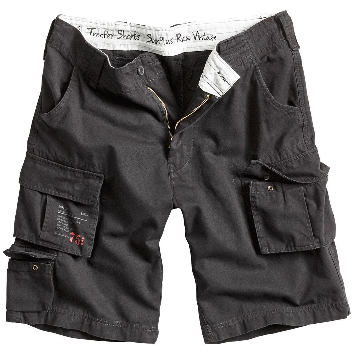 Surplus Trooper Shorts Black Washed 1 Surplus Trooper Shorts Black Washed