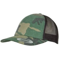 YP Camo Trucker Cap Woodland/Black -Brandit Shop yp camo trucker cap woodland black 003